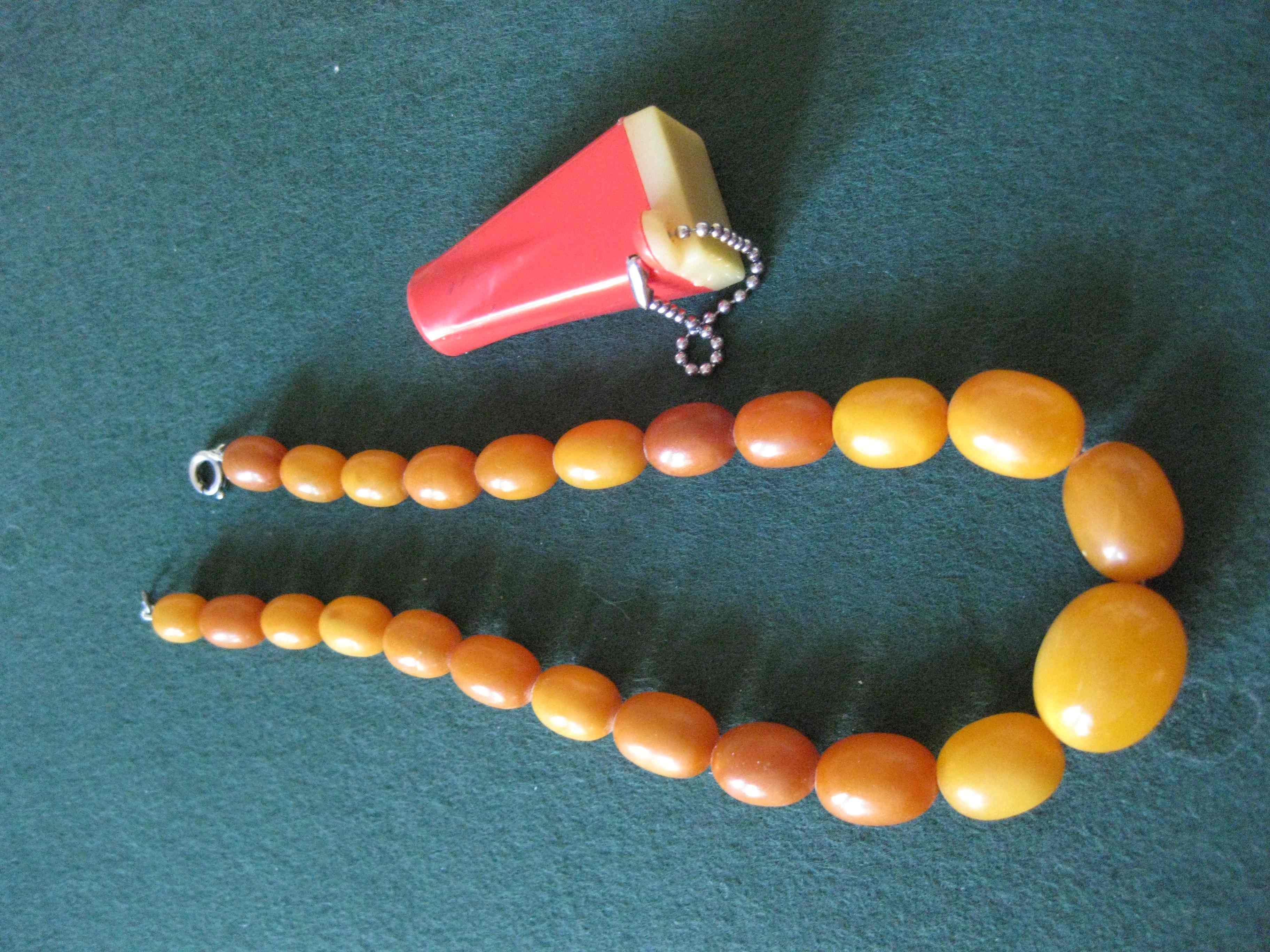 Barbara's amber necklace low